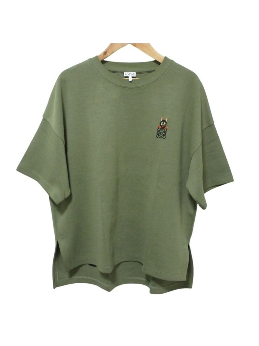 Loewe Anagram Embroidery T-Shirt Khaki Spring Summer S